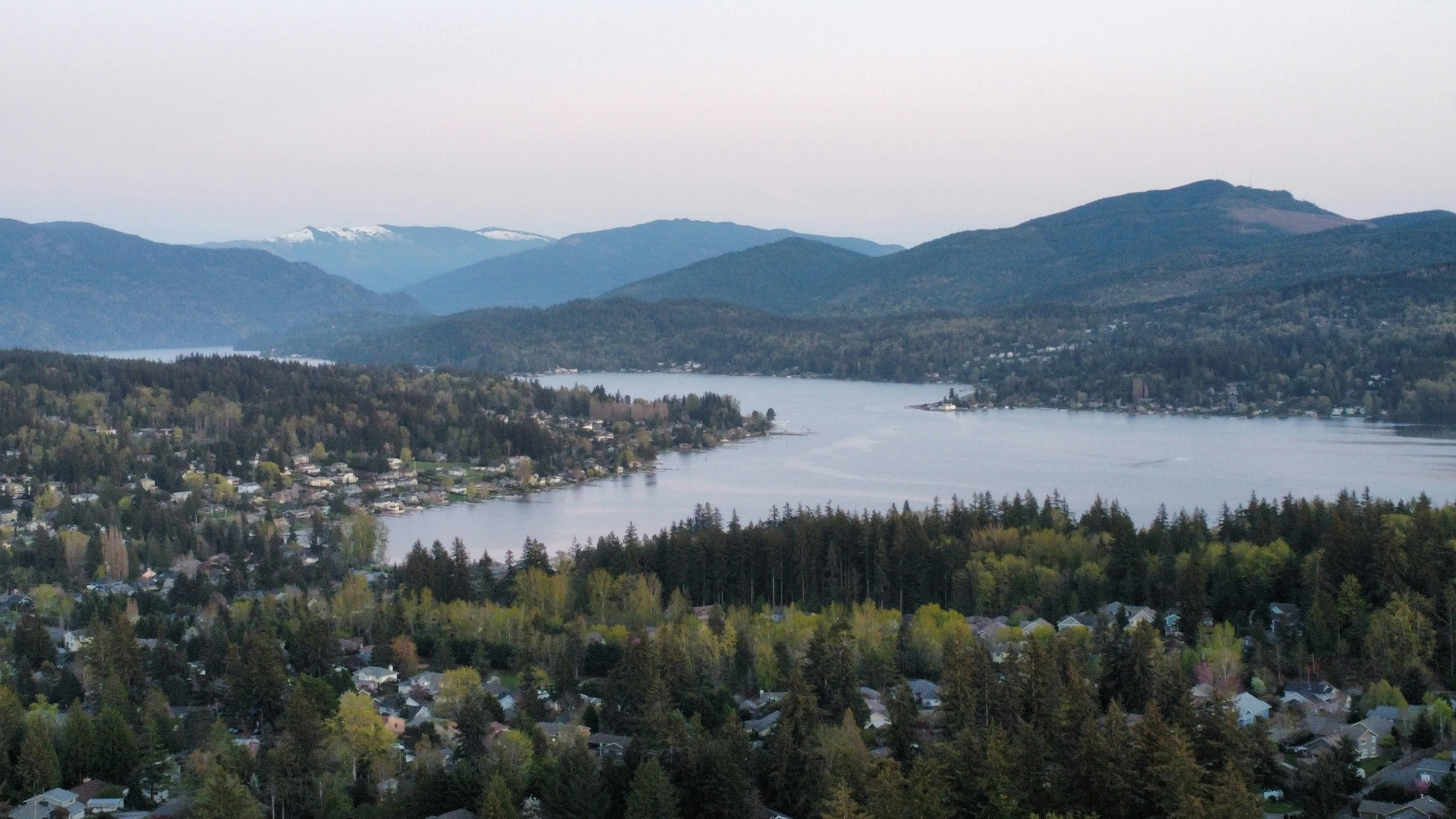A lake in the mountains